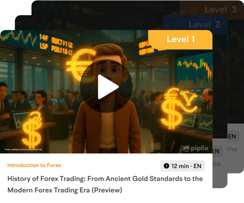 Interactive Piplix forex lesson preview